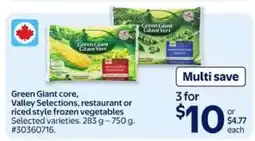 Walmart Green Giant Frozen Vegetables offer