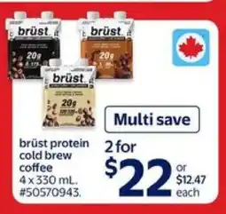 Walmart Brüst Protein Cold Brew Coffee offer