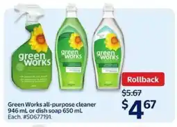 Walmart Green Works all-purpose cleaner or dish soap offer