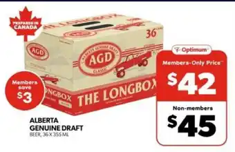 Real Canadian Liquorstore ALBERTA GENUINE DRAFT offer
