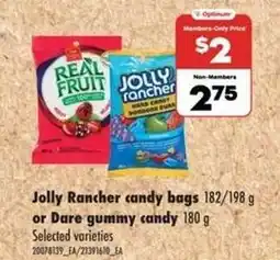 Real Canadian Superstore Jolly Rancher candy bags or Dare gummy candy offer