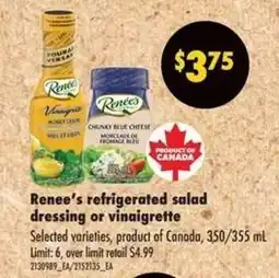 Real Canadian Superstore RENÉE’S REFRIGERATED SALAD DRESSING OR VINAIGRETTE offer