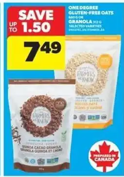 Real Canadian Superstore One Degree Gluten-Free Oats or Granola offer