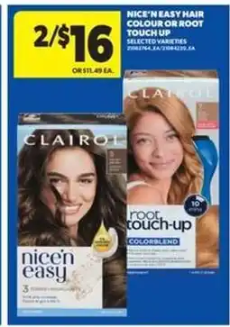 Real Canadian Superstore Clairol Nice'n Easy Hair Colour or Root Touch Up offer