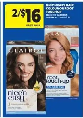 Real Canadian Superstore Clairol Nice'n Easy Hair Colour or Root Touch Up offer