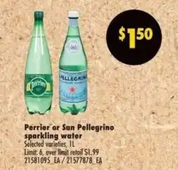 No Frills Perrier or San Pellegrino Sparkling Water offer