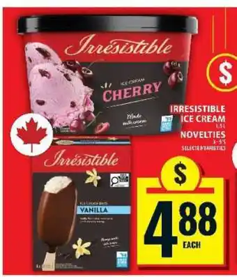 Food Basics Irresistible Ice Cream Novelties offer