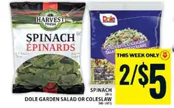 Food Basics DOLE GARDEN SALAD OR COLESLAW offer