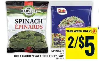 Food Basics DOLE GARDEN SALAD OR COLESLAW offer
