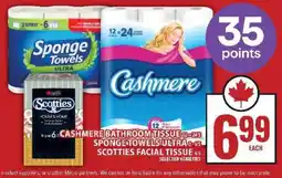 Food Basics Cashmere Bathroom Tissue, Sponge Towels Ultra, Scotties Facial Tissue offer