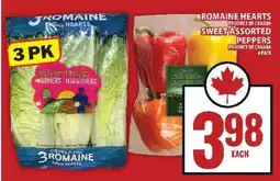 Food Basics Romaine Hearts / Sweet Assorted Peppers offer