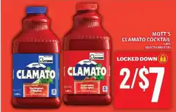 Food Basics MOTT’S CLAMATO COCKTAIL offer