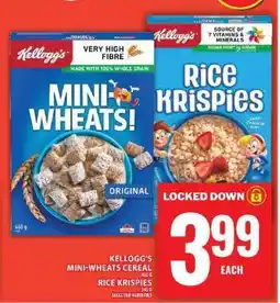 Food Basics Kellogg's Mini-Wheats Cereal / Rice Krispies offer