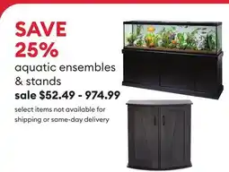 Petsmart aquatic ensembles & stands offer