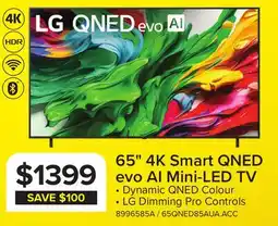 Leon's LG 65 4K Smart QNED evo AI Mini-LED TV offer