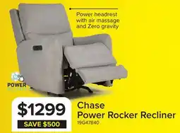 Leon's Chase Power Rocker Recliner offer