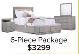 Leon's Fresh Perspective Cascade 6-Piece Queen Storage Bench Bedroom Package - Dovetail Grey offer