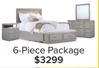 Leon's Fresh Perspective Cascade 6-Piece Queen Storage Bench Bedroom Package - Dovetail Grey offer