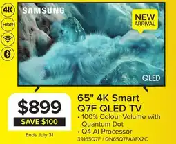 Leon's Samsung 65 4K Smart Q7F QLED TV - QN65Q7FAAFXZC offer