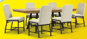Leon's Feeling Connected - Newport 7-Piece Extendable Dining Set - Oak and Black offer
