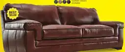 Leon's Stampede Leather Sofa - Chestnut offer