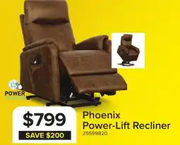 Leon's Phoenix Power Lift Recliner Chair - Brown offer