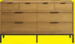 Leon's Feeling Connected - Newport 8-Drawer Dresser - Oak and Black offer