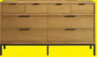 Leon's Feeling Connected - Newport 8-Drawer Dresser - Oak and Black offer