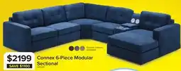 Leon's Feeling Connected - Connex 6-Piece Modular Sectional with Storage Console - Blue offer