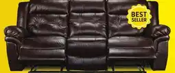 Leon's Cooper Leather Reclining Sofa - Brown offer