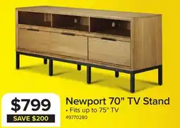 Leon's Feeling Connected - Newport 70 TV Stand - Oak and Black offer