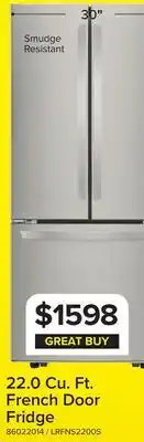 Leon's LG 30 Smudge Resistant Stainless Steel French Door Refrigerator (22 cu. ft.) - LRFNS2200S offer