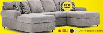 Leon's Jupiter 3-Piece Sectional - Ash Grey offer