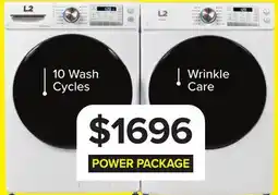 Leon's L2 White Front Load Washer (5.2 Cu. Ft) & White Electric Dryer (8.0 Cu. Ft) - LF52N3AWW/LE52N3AWW offer