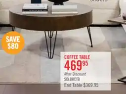 The Brick Kort & Co. Sol 38 Rustic Round Solid Pine Wood Coffee Table - Brown offer