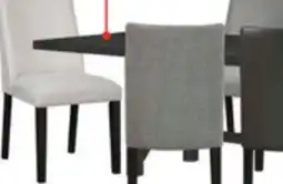 The Brick Emery 7pc Dining Set with Table & 6 Chairs, Wood, 72-96W Extension - Black & Grey offer