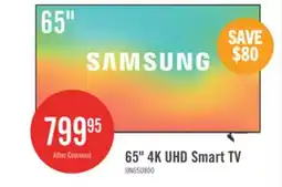 The Brick Samsung 65 Crystal UHD U8000 4K Smart TV offer