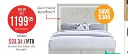 The Brick Vida Panel Bed with Headboard & Frame, Sand - Queen Size offer