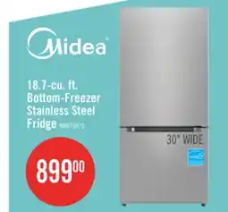 The Brick Midea 18.7 Cu. Ft. Bottom-Freezer Refrigerator - MRB19B7AST offer