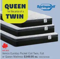 The Brick Springwall Venice Eurotop Twin Mattress offer