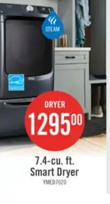 The Brick Maytag 7.4 Cu. Ft. Pet Pro Smart Electric Dryer - White - YMED7020RW offer
