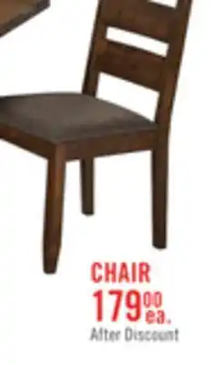 The Brick Plum Dining Chair with Polyester Fabric, Wood, Ladder-Back - Nutmeg Brown offer