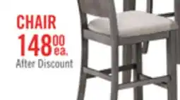 The Brick Krew Counter-Height Dining Chair with Polyester Fabric, Ladder Back, Melamine - Grey offer