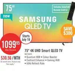 The Brick Samsung 75 Q6F QLED Smart TV with Vision AI offer