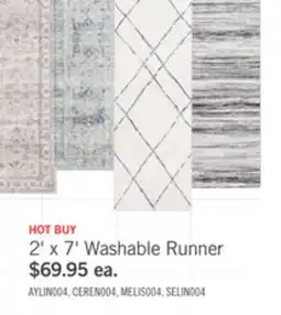 The Brick Aylin Ivory Washable Runner Area Rug - 2 x 7 offer