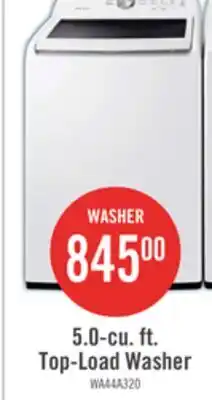 The Brick Samsung 5 Cu. Ft. Top-Load Washer and 7.2 Cu. Ft. Electric Dryer - White offer