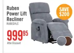 The Brick Ruben 32 Chenille Fabric Power Lift Reclining Chair - Grey offer