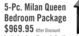 The Brick Milan 5pc Bedroom Set with Bed, Dresser & Mirror, Mid-Century Modern, Black - Queen Size offer