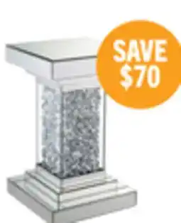 The Brick Luna 12 Mirrored Accent Table with Crystals - Silver offer