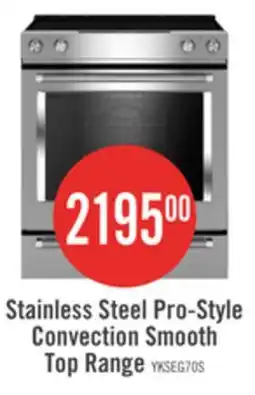The Brick KitchenAid 6.4 Cu. Ft. Electric Range with AquaLift and Self-Clean - Stainless Steel - YKSEG700ESS offer